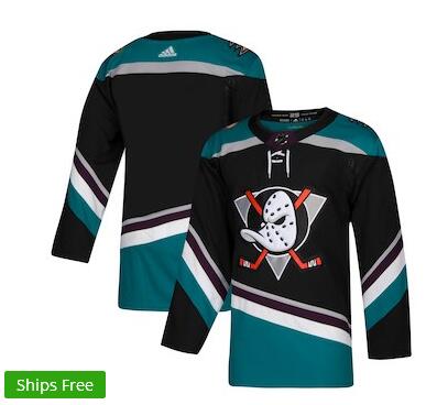 Men's Anaheim Ducks Ryan Getzlaf adidas Black/Teal Alternate Authentic Player Jersey