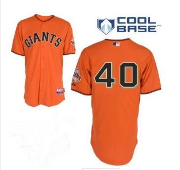 Mens's San Francisco Giants #40 Madison Bumgarner Orange Jerseys