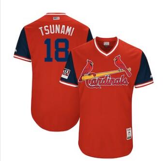 Men's St. Louis Cardinals Carlos Martinez Tsunami Majestic Red 2018 Players' Weekend Authentic Jersey