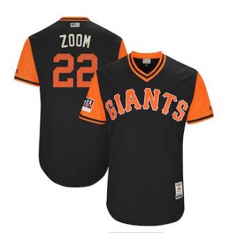 Men's San Francisco Giants 22 Andrew McCutchen Zoom Majestic Black 2018 Players' Weekend Authentic Jersey