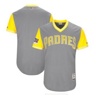 Men's San Diego Padres Blank Majestic Gray 2018 Players' Weekend Authentic Team Jersey