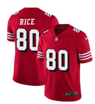 Nike San Francisco 49ers #80 Jerry Rice Red 2018 Vapor Untouchable Limited Jersey