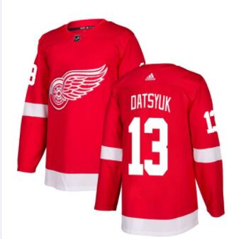 Men's Adidas Detroit Red Wings #13 Pavel Datsyuk Red Home Authentic Stitched  NHL Jersey