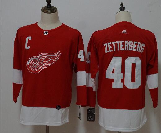 Youth Or Women's  Detroit Red Wings #40 Henrik Zetterberg Red Home 2017-2018 adidas Hockey Stitched NHL Jersey