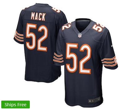 Men's Chicago Bears Khalil Mack Nike Navy Game Jersey