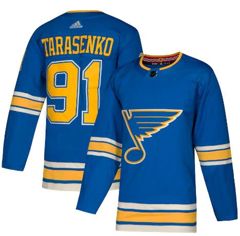 Adidas St. Louis Blues #91 Vladimir Tarasenko Men Hockey Jersey Sky Blue