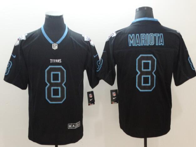 Nike Tennessee Titans #8 Marcus Mariota Black Vapor Impact Limited Jersey