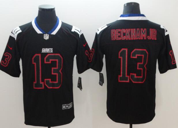 Nike New York Giants #13 Odell Beckham Jr Lights Out Black Men's Stitched NFL Limited Rush Jersey