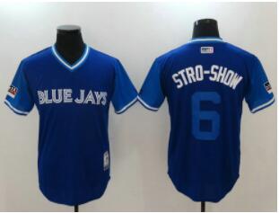 Toronto Blue Jays 6 Marcus Stroman Stro-Show Majestic Royal 2018 Players Weekend Authentic Jersey