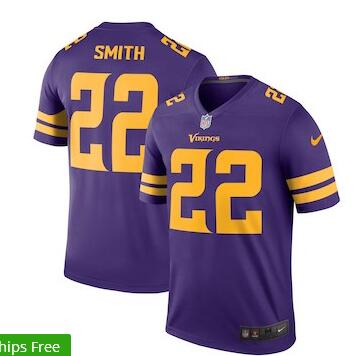 Men's Minnesota Vikings Harrison Smith Nike Purple Color Rush Legend Jersey