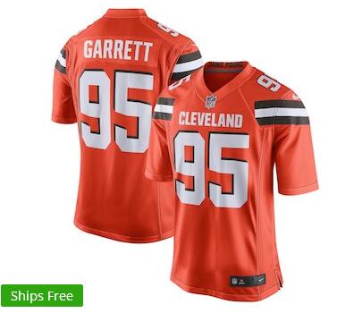 Men Cleveland Browns Myles Garrett Nike Orange Player Game Jersey