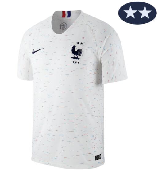 2 Stars France Soccer Jerseys 2018 World Cup Away Football Shirts