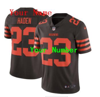 Nike Cleveland Browns Brown Vapor Untouchable Color Rush Limited Custom Jersey
