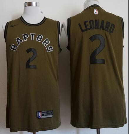 Nike Toronto Raptors #2 Kawhi Leonard Green NBA Swingman Salute to Service Jersey