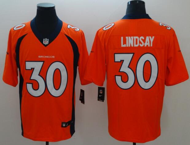 Men's Denver Broncos Phillip Lindsay NFL Pro Line Orange Player Jersey