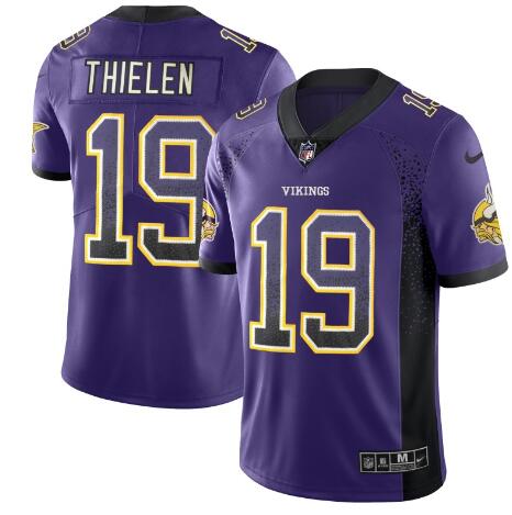 Fashion Men's Minnesota Vikings Adam Thielen 19 Purple Jersey