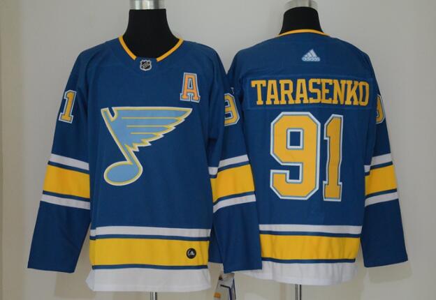 Adidas St. Louis Blues #91 Vladimir Tarasenko Men Hockey Jersey Sky Blue