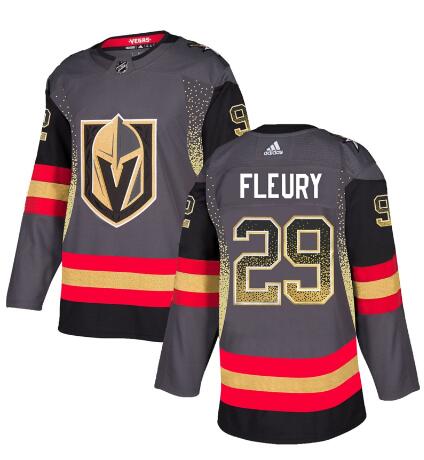 Men's Vegas Golden Knights #29 Marc-Andre Fleury Gray Drift Fashion Jersey