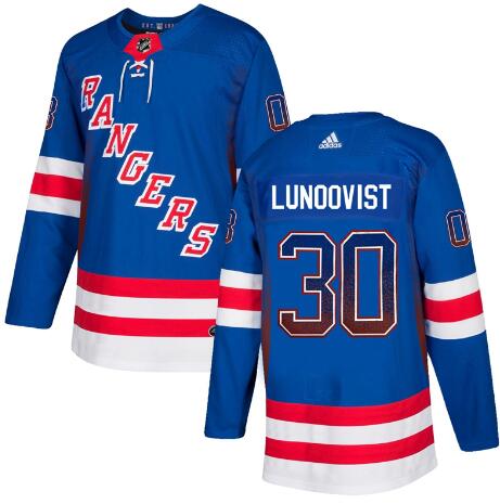 Adidas Rangers #30 Henrik Lundqvist Fashion Men NHL Jersey