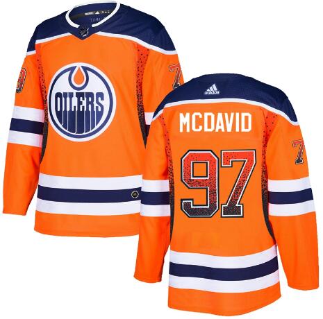 Adidas Edmonton Oilers #97 Connor McDavid Orange Fashion Men's Jersey