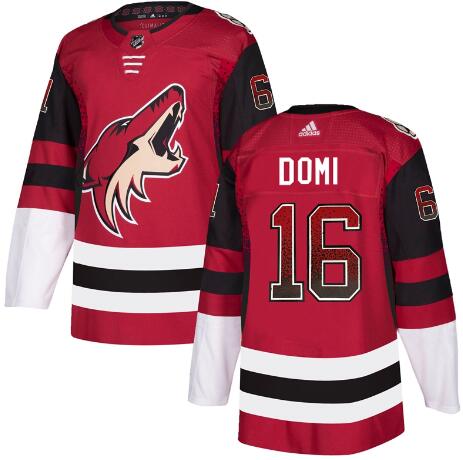 Men's Adidas Arizona Coyotes #16 Max Domi  Fashion Jersey