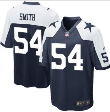 Men's Nike Dallas Cowboys #54 Jaylon Smith Game Navy Blue Throwback Alternate NFL