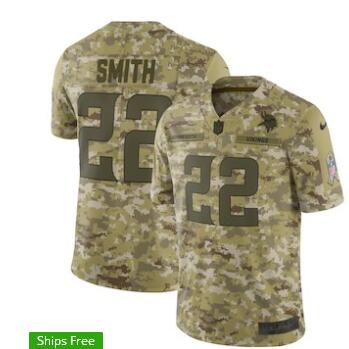 Men's Minnesota Vikings Harrison Smith Nike Camo Salute to Service Limited Jersey