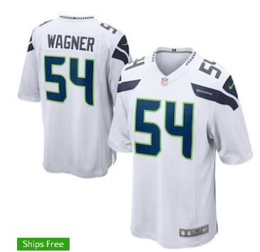 Men's Seattle Seahawks Bobby Wagner Nike White  Jersey