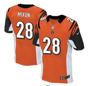Men's Nike Cincinnati Bengals #28 Joe Mixon Orange Alternate Men's Stitched NFL  Jersey