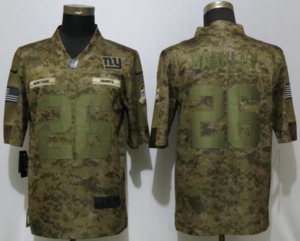 New Nike New York Giants 26 Barkley Nike Camo Salute to Service Limited Jersey