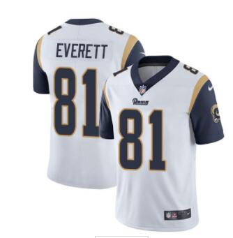 Nike Los Angeles Rams #81 Gerald Everett White Men's Stitched NFL Vapor Untouchable Limited Jersey