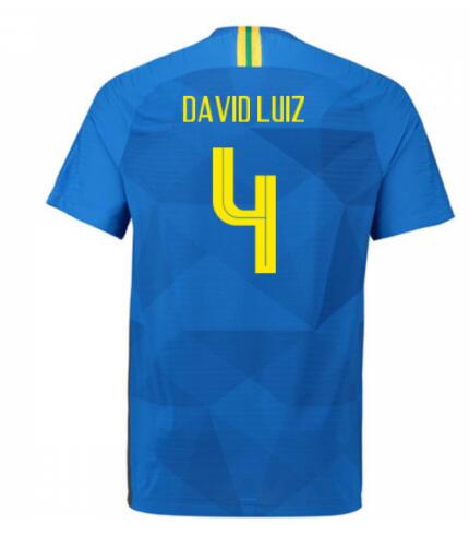 2018-2019 Brazil Away Nike Vapor Match Shirt (David Luiz 4)