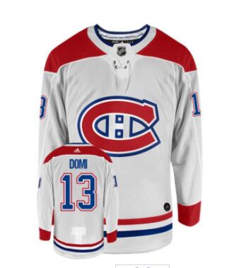 Men's Montreal Canadiens #13 Max Domi Adidas Authentic Away NHL Hockey Jersey