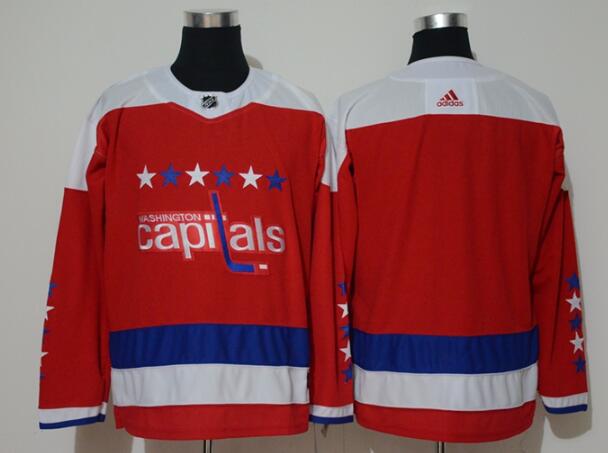 Men's Washington Capitals  adidas Red Alternate Player Jersey With no name and No.