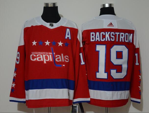 Adidas Washington Capitals #19 Nicklas Backstrom Red Men Jersey