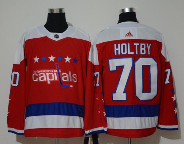 Men Adidas Washington Capitals #70 Braden Holtby Red Jersey