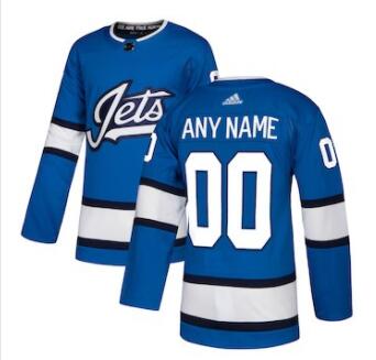 Men's Winnipeg Jets adidas Blue Alternate  Custom Jersey