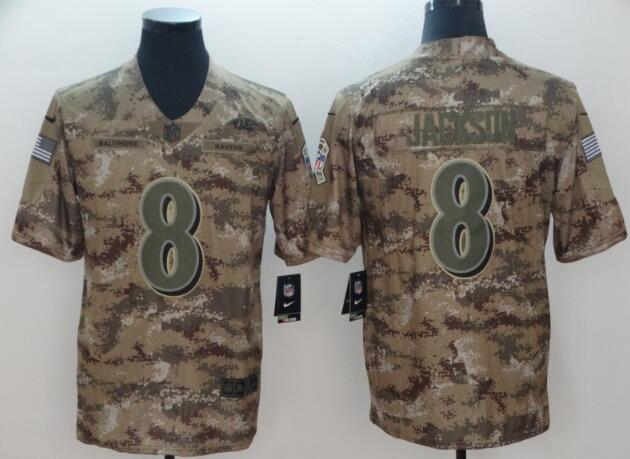 New Nike Baltimore Ravens 8 Jackson Salute to Service Limited Jersey
