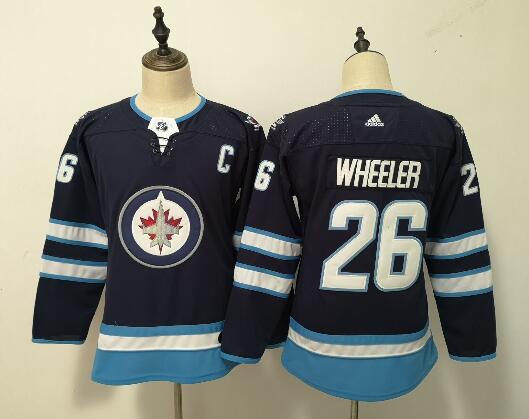 Women Adidas Winnipeg Jets 26 Blake Wheeler Blue nhl Jersey