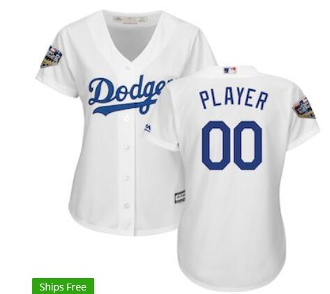 Women's Los Angeles Dodgers Majestic White 2018 World Series