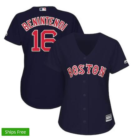 Women's Boston Red Sox Andrew Benintendi Majestic Navy Team Cool Base Player Jersey