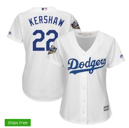 Women's Los Angeles Dodgers Clayton Kershaw Majestic White 2018 World Series