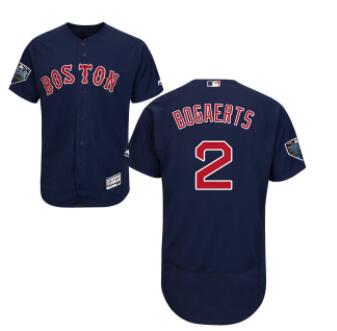 Red Sox #2 Xander Bogaerts Navy Blue Flexbase Authentic Collection 2018 World Series Stitched MLB Jersey