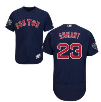Red Sox #23 Blake Swihart Navy Blue Flexbase Authentic Collection 2018 World Series Stitched MLB Jersey