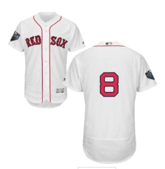 Red Sox #8 Carl Yastrzemski White Flexbase Authentic Collection 2018 World Series Stitched MLB Jersey