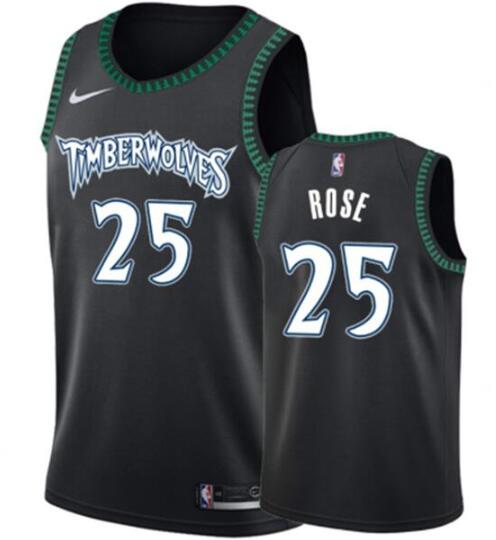 New Men's Minnesota Timberwolves 25 Derrick Rose baseetball jersey-003