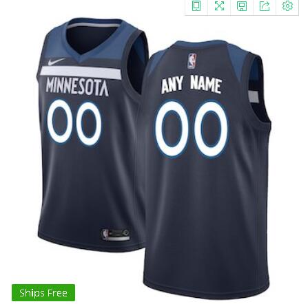 Men's Minnesota Timberwolves Nike Navy Swingman Custom Jersey