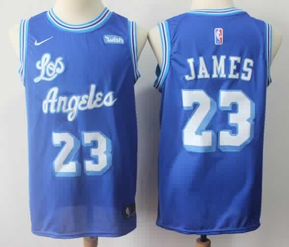 New Men Nike Mens Los Angeles Lakers 23# Lebron James Throwback Basketball Jersey