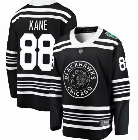 Men Patrick Kane Chicago Blackhawks Fanatics Branded 2019 Winter Classic Replica Player Jersey – Black