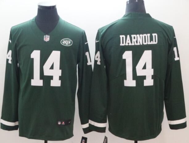 Men's New York Jets #14 Sam Darnold Nike Therma Long Sleeve Jersey